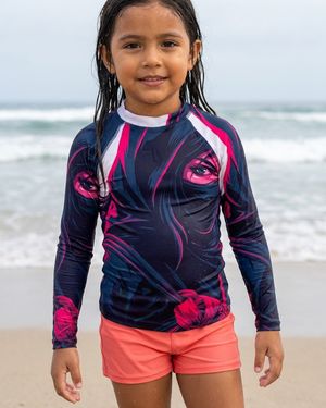 Girls Kunoichi (White) girls youth rashguards