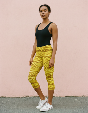 Lemon Yellow Quipu leggings