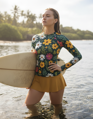 Daisy Rash Guard Women's Rashguard — Dripper