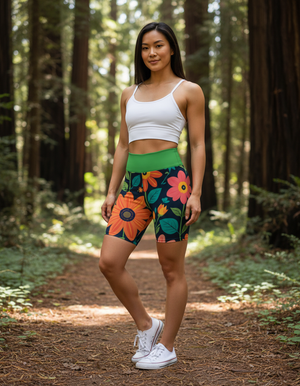 Petal Yoga Shorts Yoga Shorts — Dripper