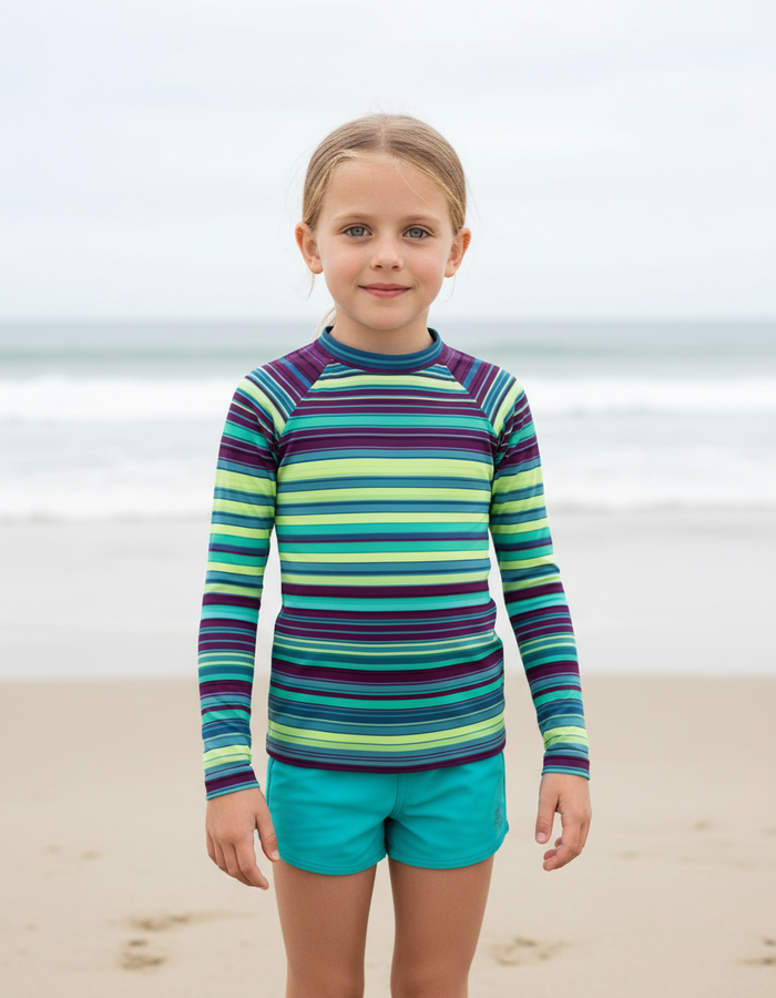 Rashguard — Kids Turquoise Eclipse