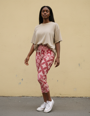Amaranth Vivid Leggings Capri Yoga Leggings — Dripper