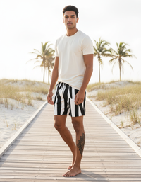 Stripped Bold Zest Swim Trunks