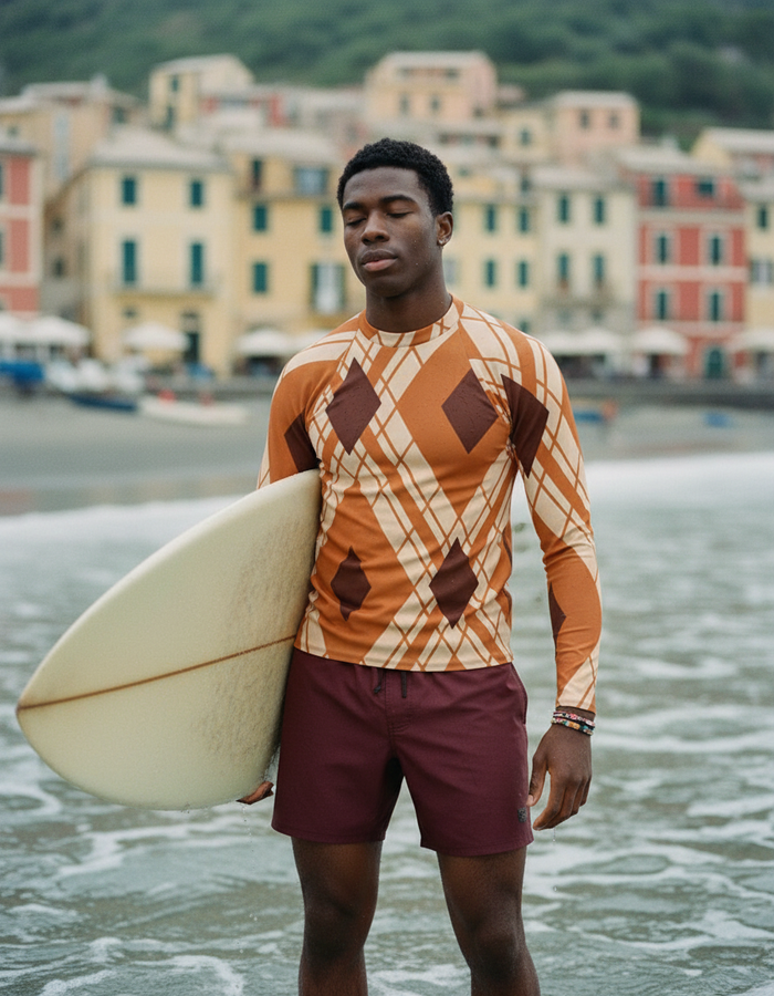 Rashguard — Men's Citrus Orange Duet