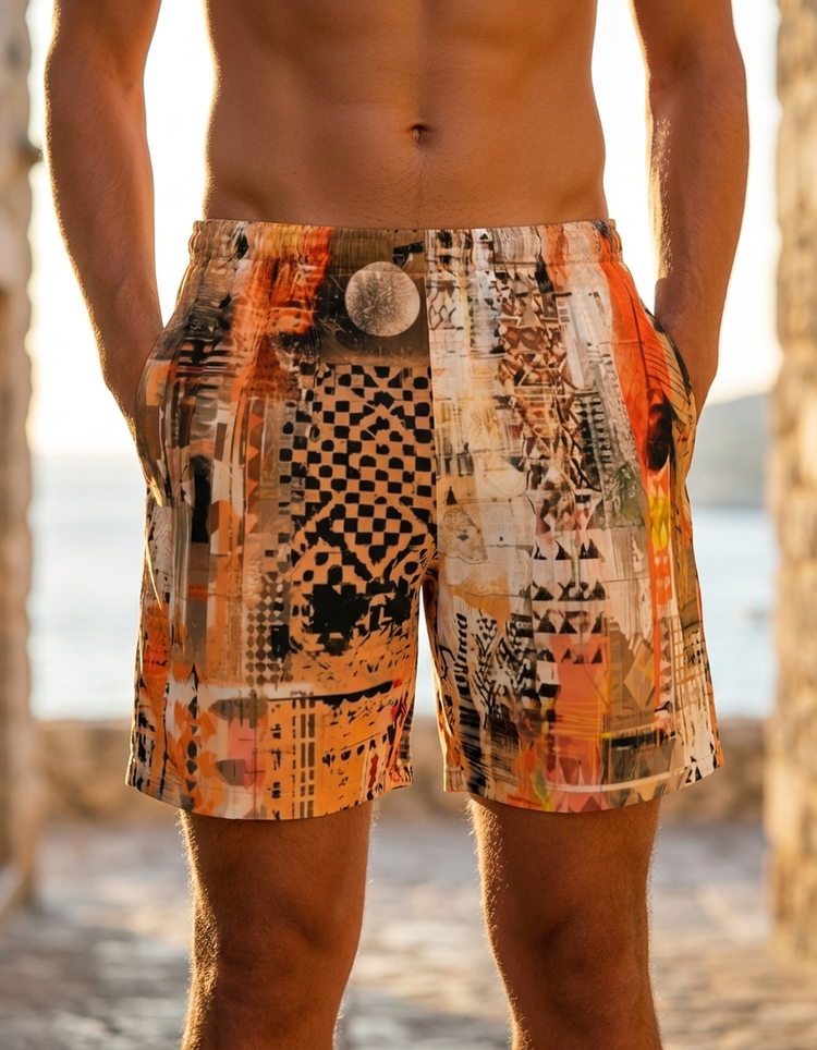 Muskmelon Ritual men's swim trunks