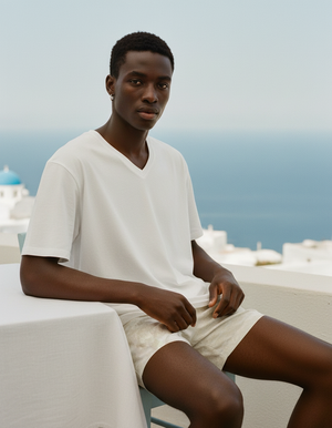 White Onyx Haven men's swim trunks