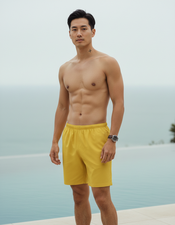 Men's Swim Trunks in Yellow