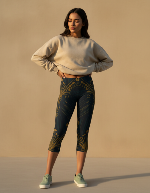 Ornate capri leggings