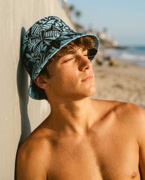 Unisex Turquoise Lani Uli Bucket Hat Bucket Hat — Lolekai