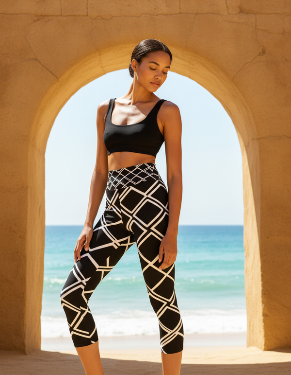 Noir Collection capri yoga leggings