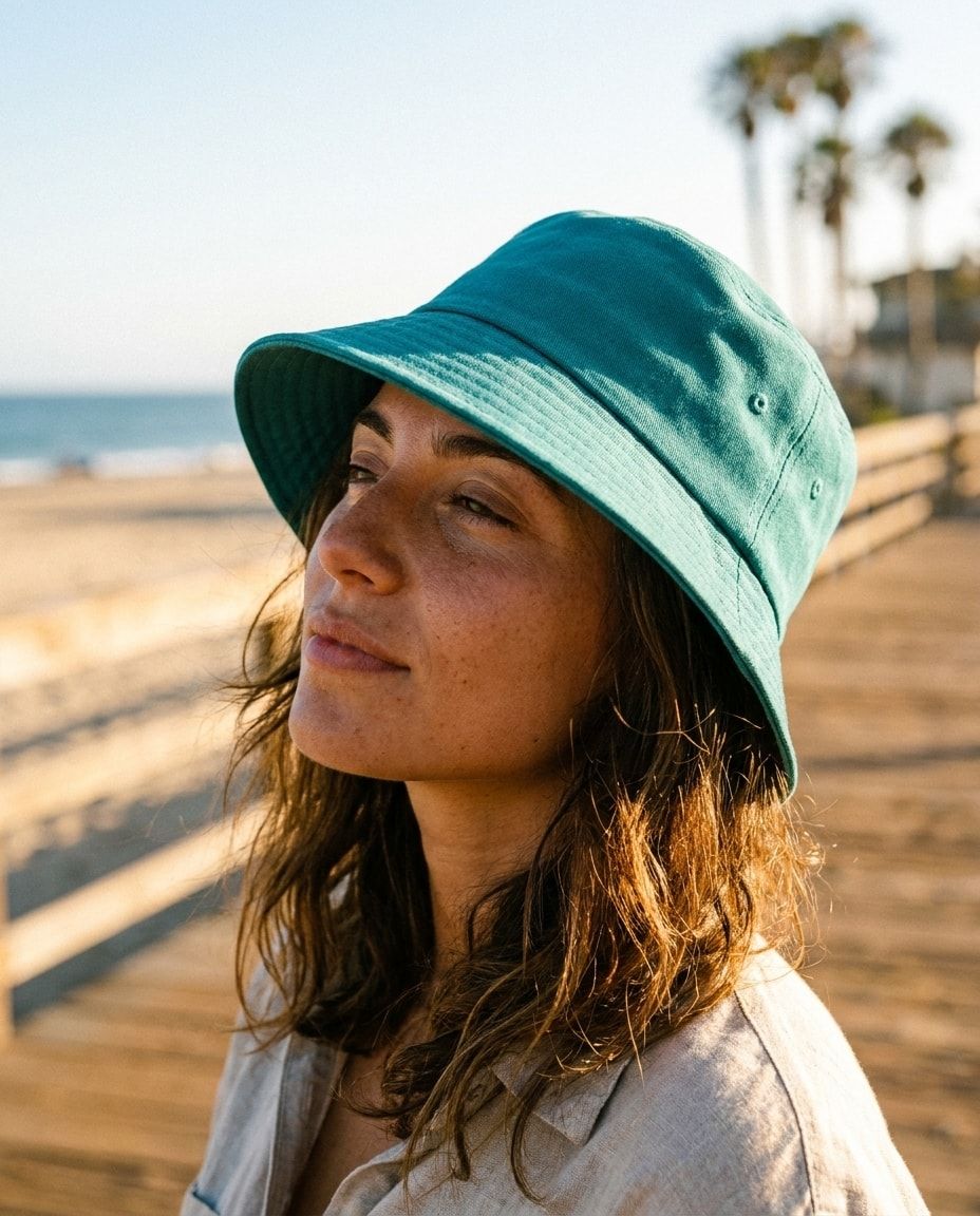 Transformative Teal Slate & Lilac bucket hats