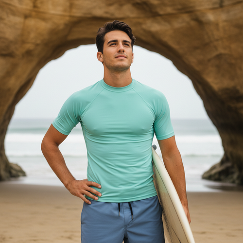 Mint Rash Guard Men's Rashguard — Lolekai