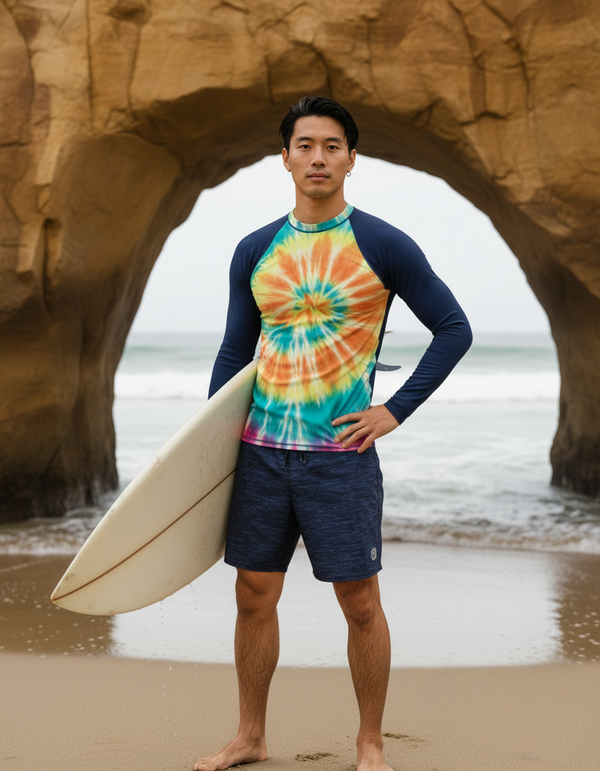 Men's Tie-Dye Rash Guard