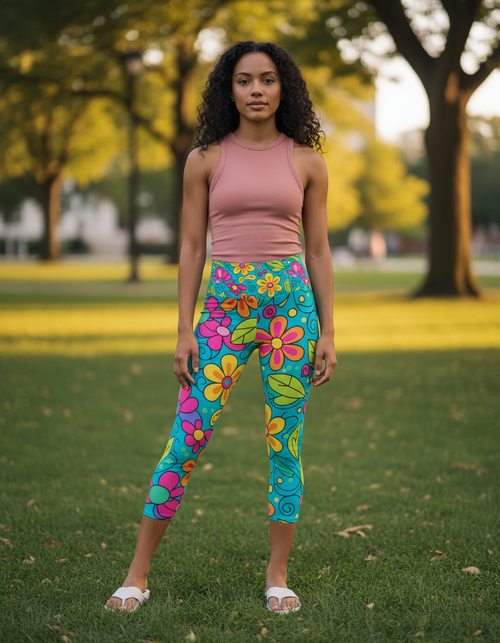 Garden capri yoga leggings