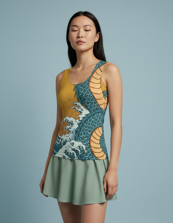The Uncoiled tank tops