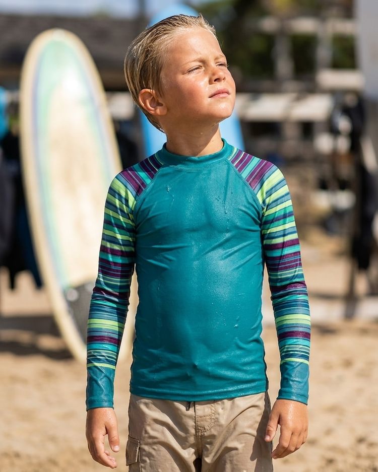 Boys Turquoise Eclipse Rash Guard