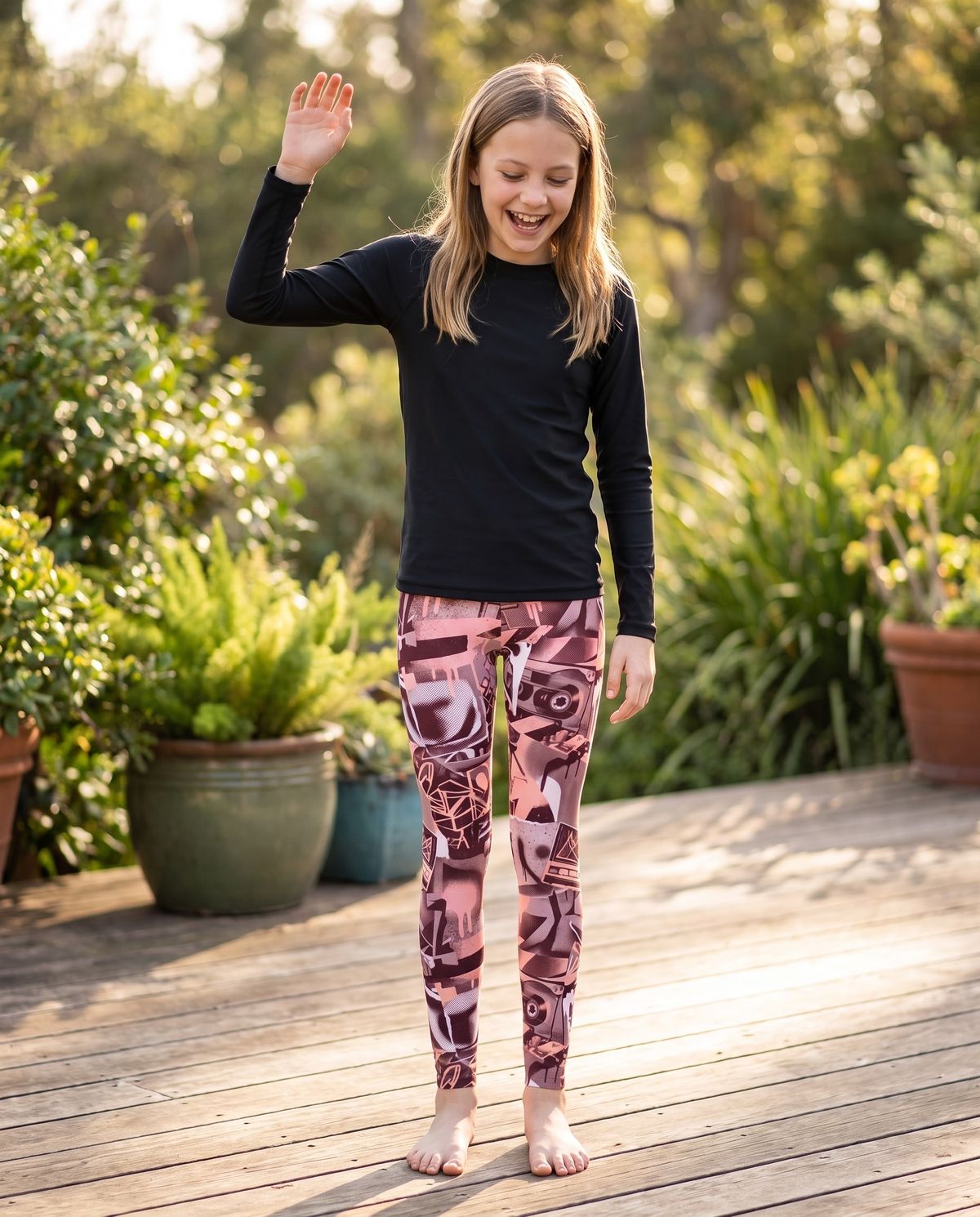 Millennial Pink Rebar girls youth leggings