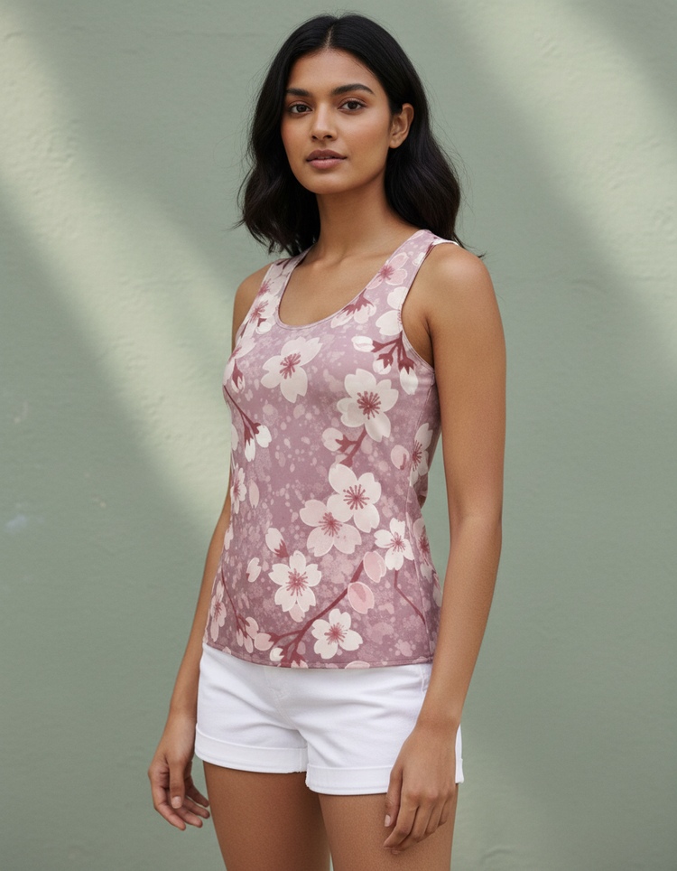 Women's Sakura Cherry Blossom Tank Top