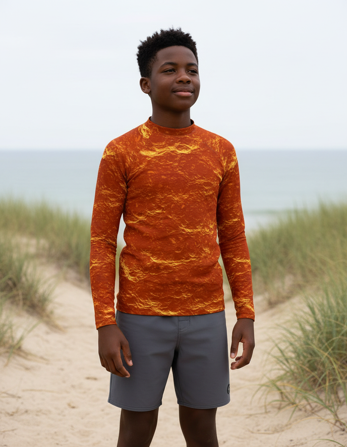 Rashguard — Youth Citrus Orange Eclipse