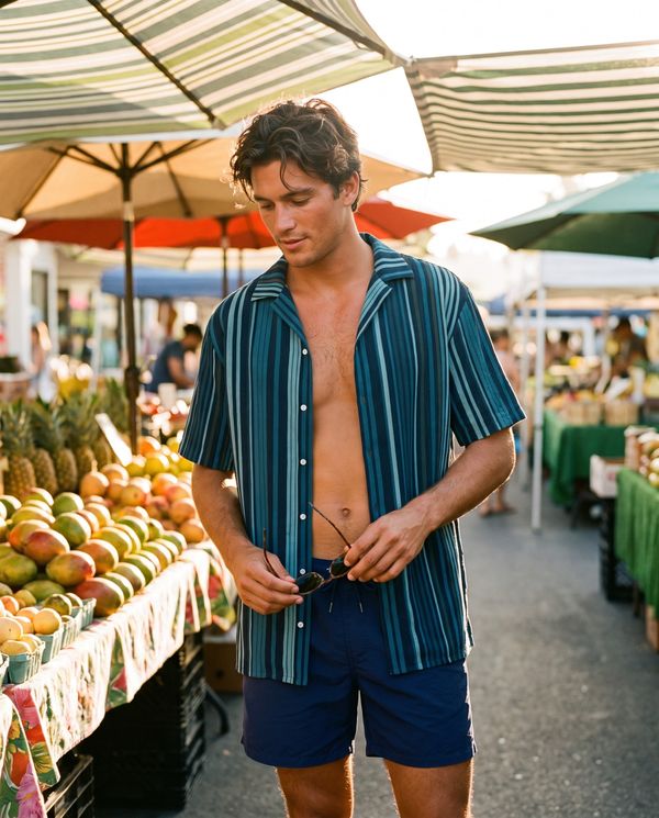 Stripe Collection men's hawaiian shirts