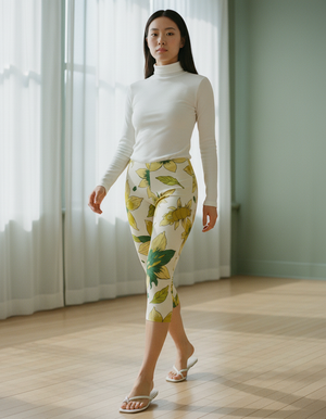 Lime Zenith Leggings Capri Leggings — Dripper