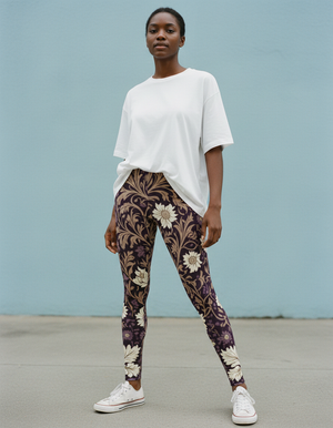 Amaranth Acanthus full-length leggings
