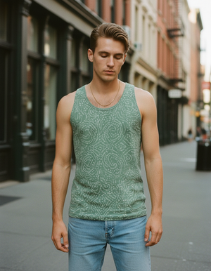 Men's Jelly Mint Taal men's tank tops