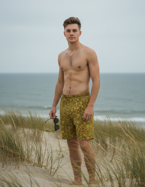 Runway Chartreuse Yuzu men's swim trunks
