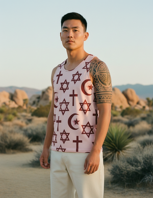 Millennial Pink Halo Tank Top Men's Tank Top — Dripper