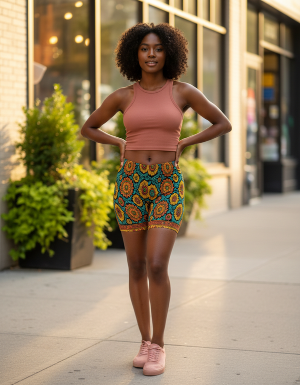 Indian Block Print women's short shorts