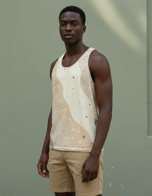 White Onyx Nebula Tank Top Men's Tank Top — Dripper