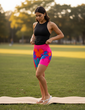 Petal Yoga Shorts Yoga Shorts — Dripper
