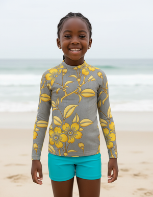 Yellow Fusion Kids Rash Guard Kids Rash Guard — Dripper