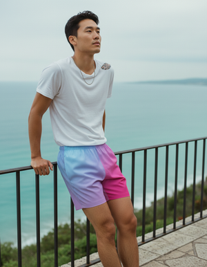 Blue Aura Elysium men's swim trunks