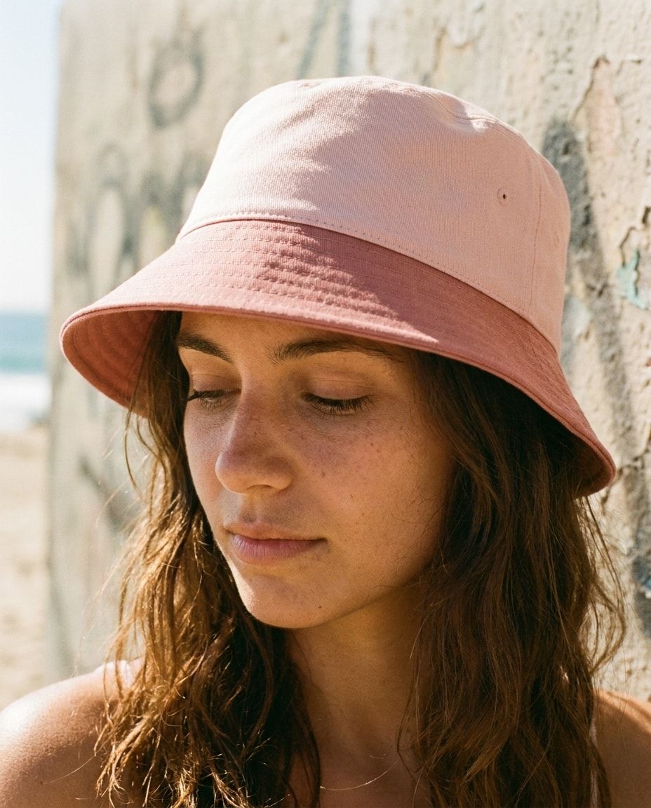 Millennial Pink Moss & Fern bucket hats