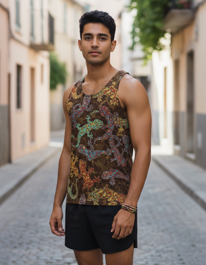 Amber Haze Verdant Tank Top Men's Tank Top — Dripper
