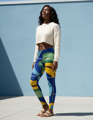Azulejo Leggings Women's Leggings — Dripper