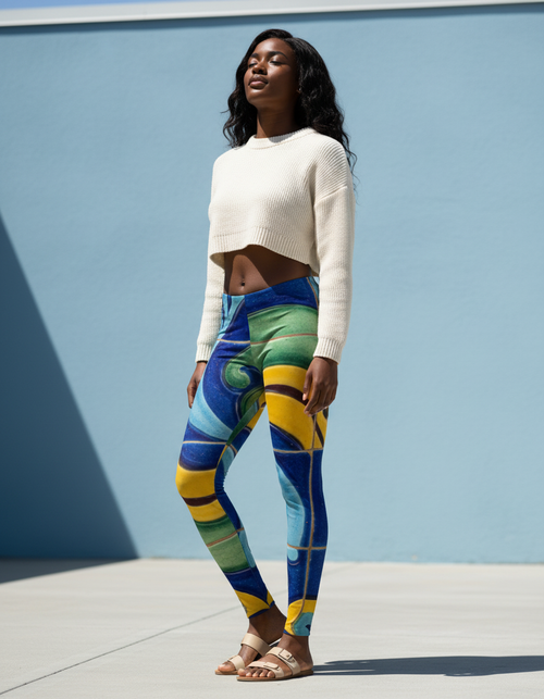 Azulejo full-length leggings