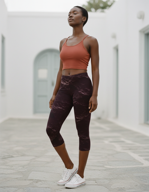 Amaranth Eclipse Leggings Capri Leggings — Dripper