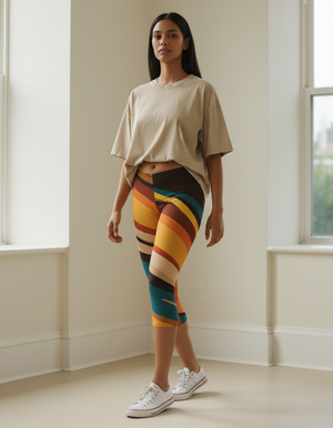 Yellow Echo Capri Leggings Capri Leggings — Dripper