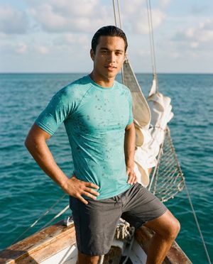 Men's Turquoise Zest men's rashguards