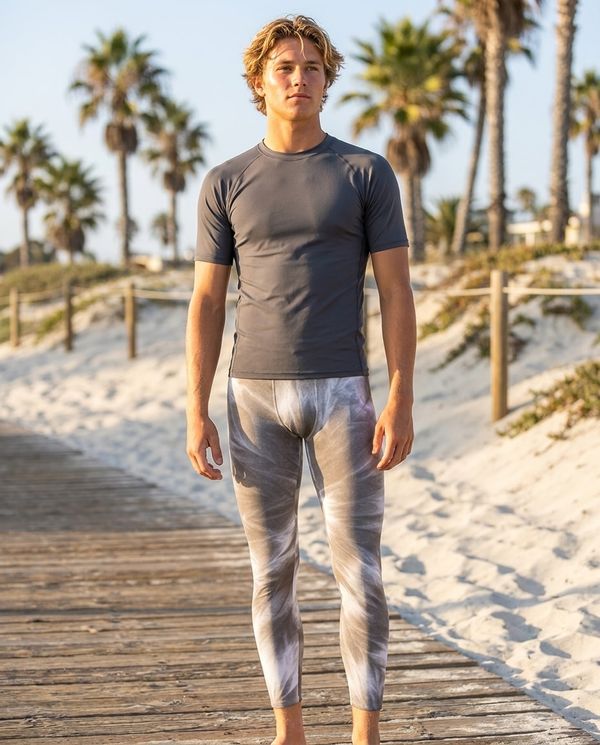 Ice-dye Collection men's swim & gym leggings
