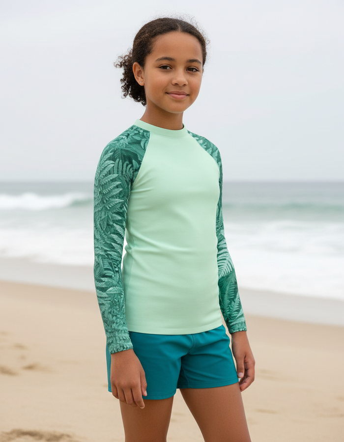 Rashguard — Youth Jelly Mint Emerald