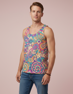 Rhodonite Trippy Tank Top Men's Tank Top — Dripper