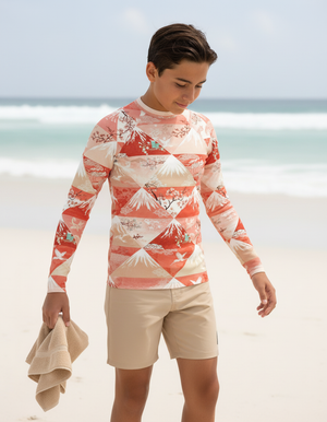 Coral Zenith Youth Rash Guard Youth Rash Guard — Dripper