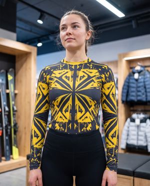 Lemon Yellow Vivid Base Layer Top women's base layers