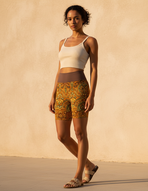 Rangoli Yoga Shorts Yoga Shorts — Dripper