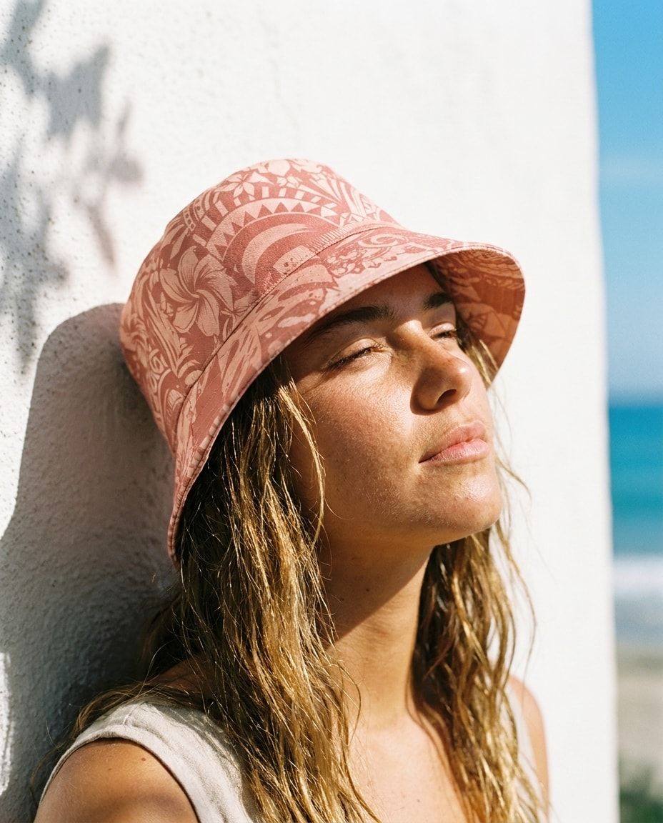Millennial Pink Honua Lehua bucket hats — view 1 of 2