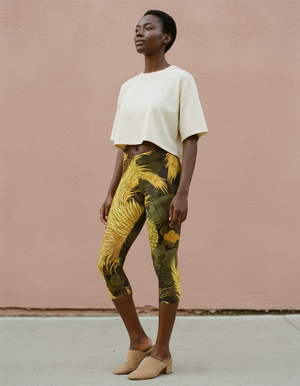 Yellow Elysium Capri Leggings Capri Leggings — Dripper