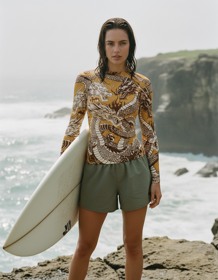 Rashguard — Women's Coffee Bean Ember